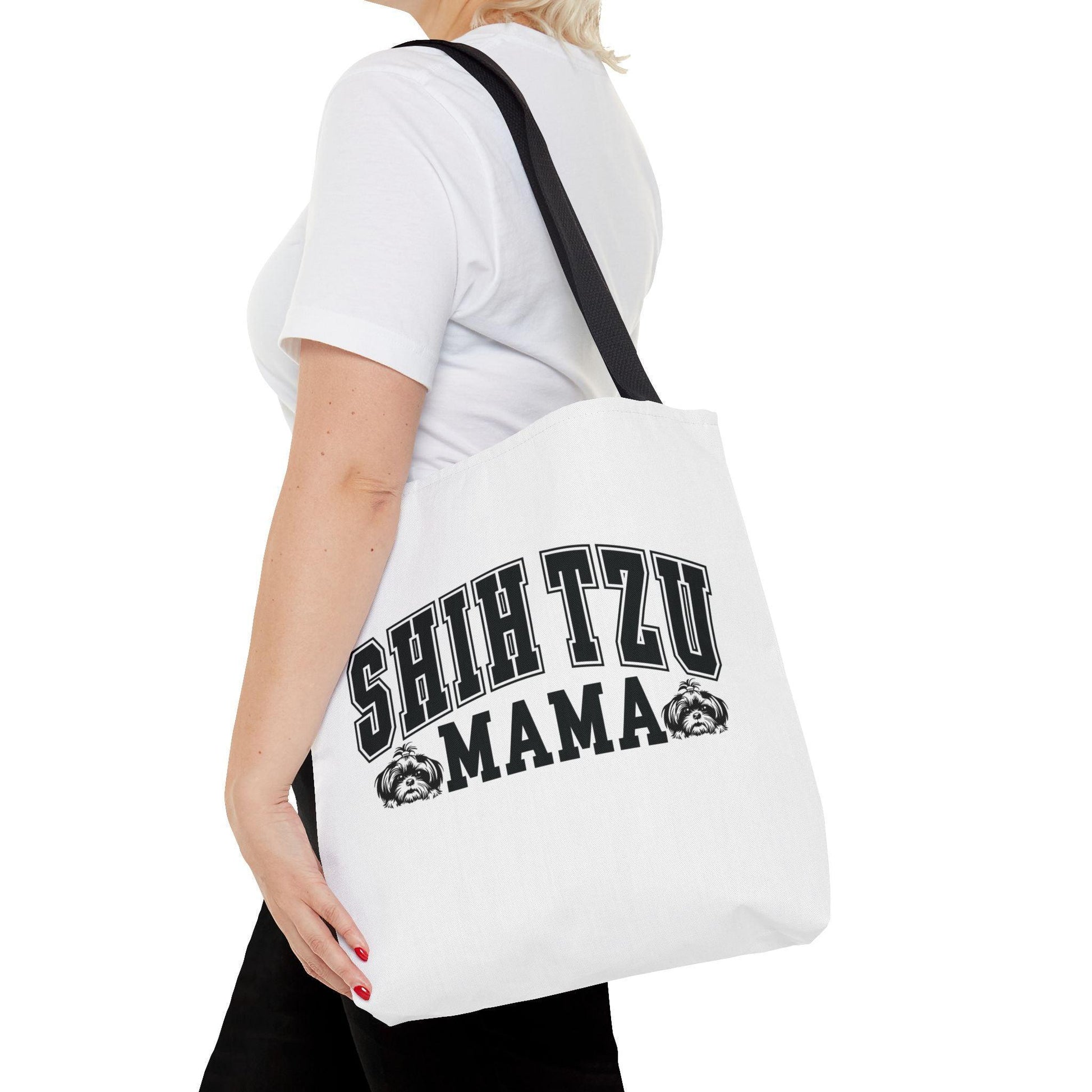 Shih Tzu Mama White Tote Bag - Shih Tzu Gifts