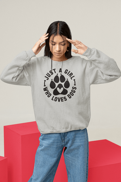 Just a Girl Who Loves Dogs Sweatshirt – Perfect Gift for Dog Lovers