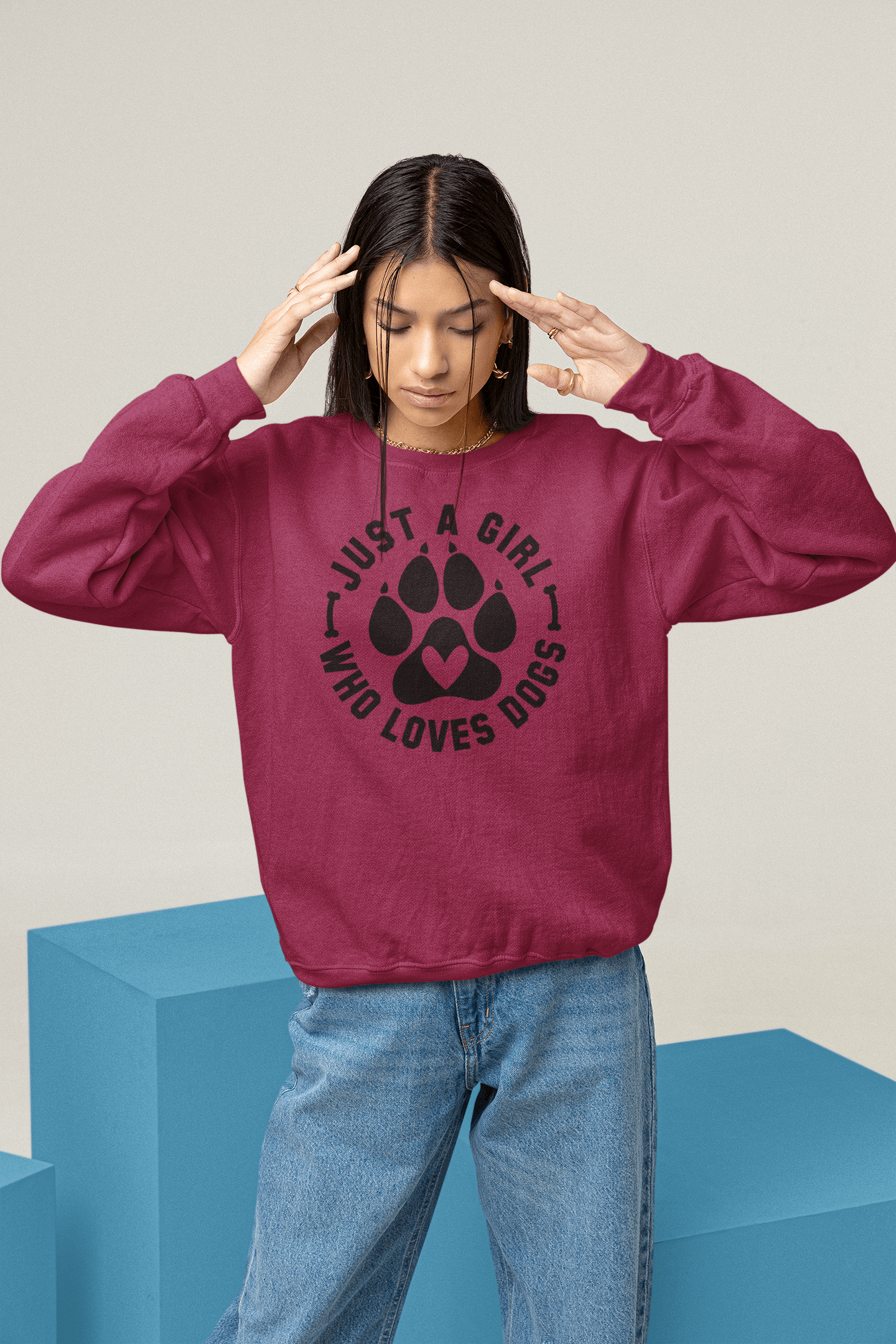 Just a Girl Who Loves Dogs Sweatshirt – Perfect Gift for Dog Lovers