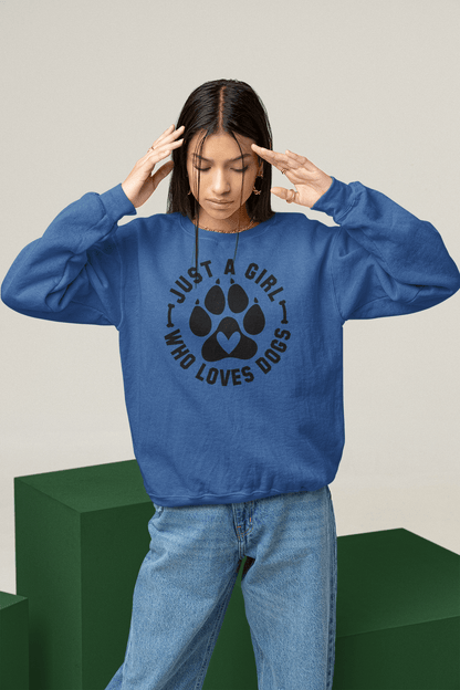 Just a Girl Who Loves Dogs Sweatshirt – Perfect Gift for Dog Lovers