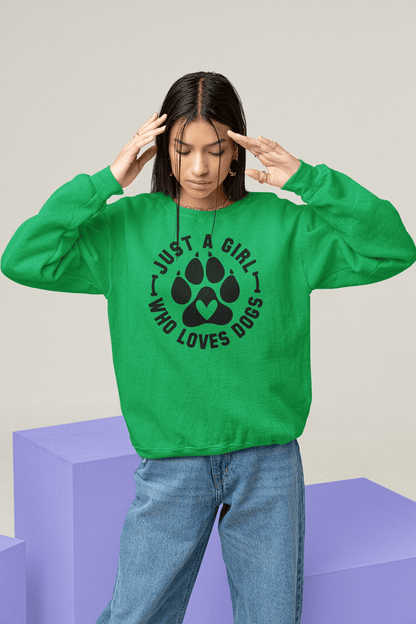 Just a Girl Who Loves Dogs Sweatshirt – Perfect Gift for Dog Lovers