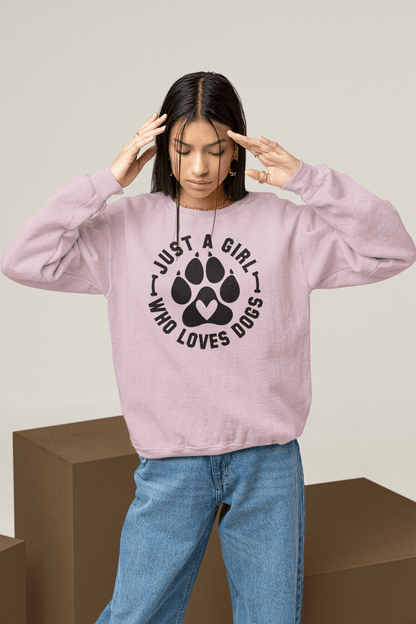 Just a Girl Who Loves Dogs Sweatshirt – Perfect Gift for Dog Lovers