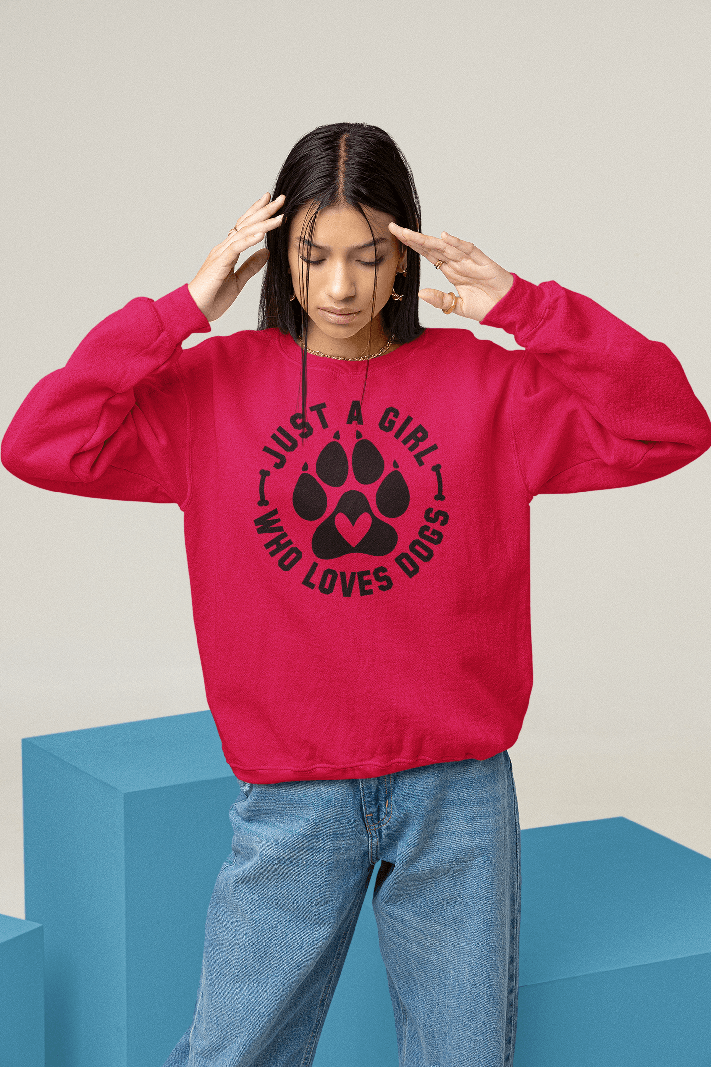Just a Girl Who Loves Dogs Sweatshirt – Perfect Gift for Dog Lovers