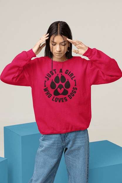 Just a Girl Who Loves Dogs Sweatshirt – Perfect Gift for Dog Lovers
