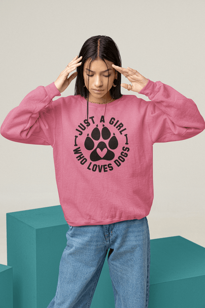 Just a Girl Who Loves Dogs Sweatshirt – Perfect Gift for Dog Lovers