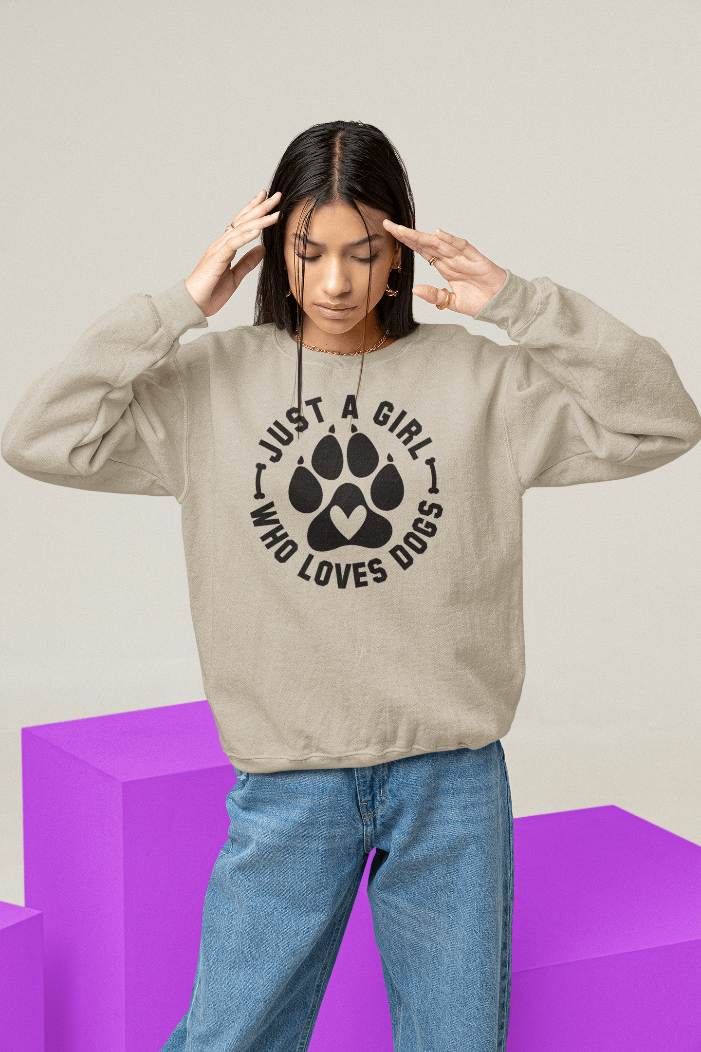 Just a Girl Who Loves Dogs Sweatshirt – Perfect Gift for Dog Lovers