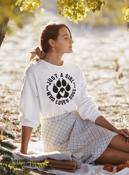 Just a Girl Who Loves Dogs Sweatshirt – Perfect Gift for Dog Lovers