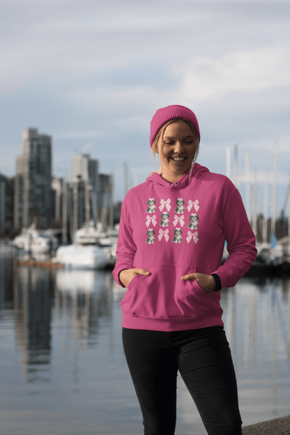 Shih Tzu with Pink Bows Hoodie - Cozy Gift for Shih Tzu Lovers and Moms