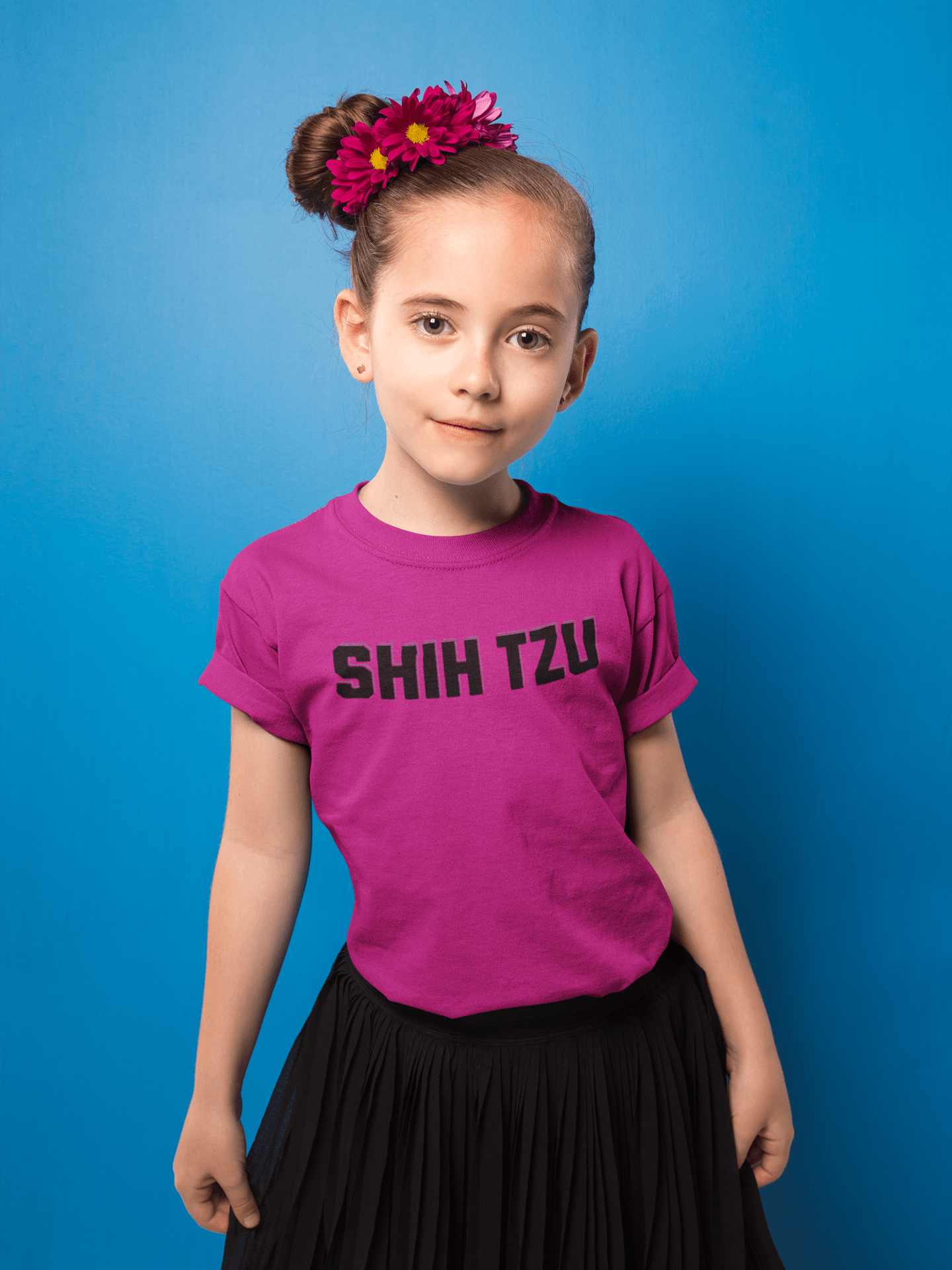 Shih Tzu Text Youth Shirt - Cute Gift for Sisters & Dog Lovers