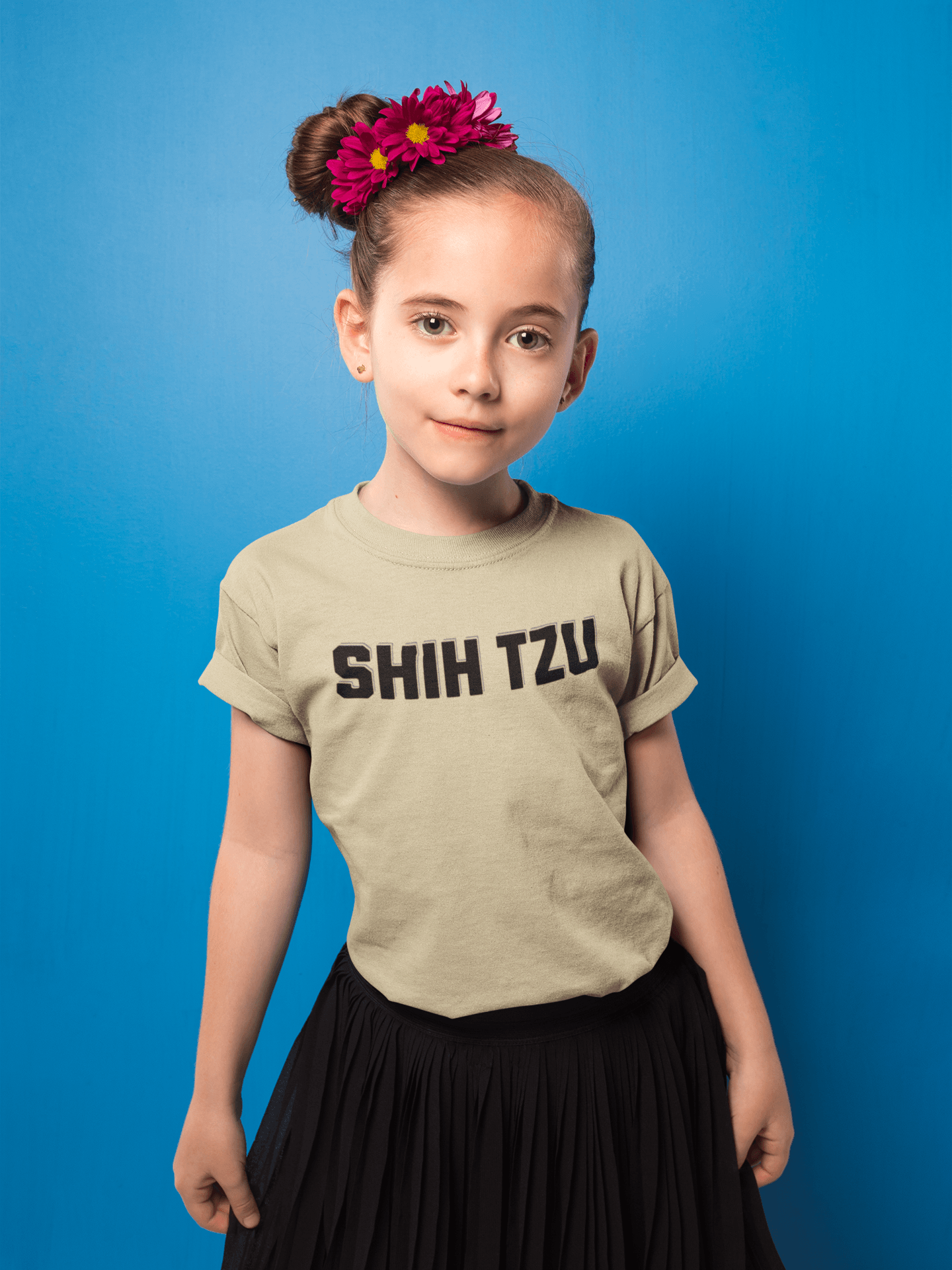 Shih Tzu Text Youth Shirt - Cute Gift for Sisters & Dog Lovers
