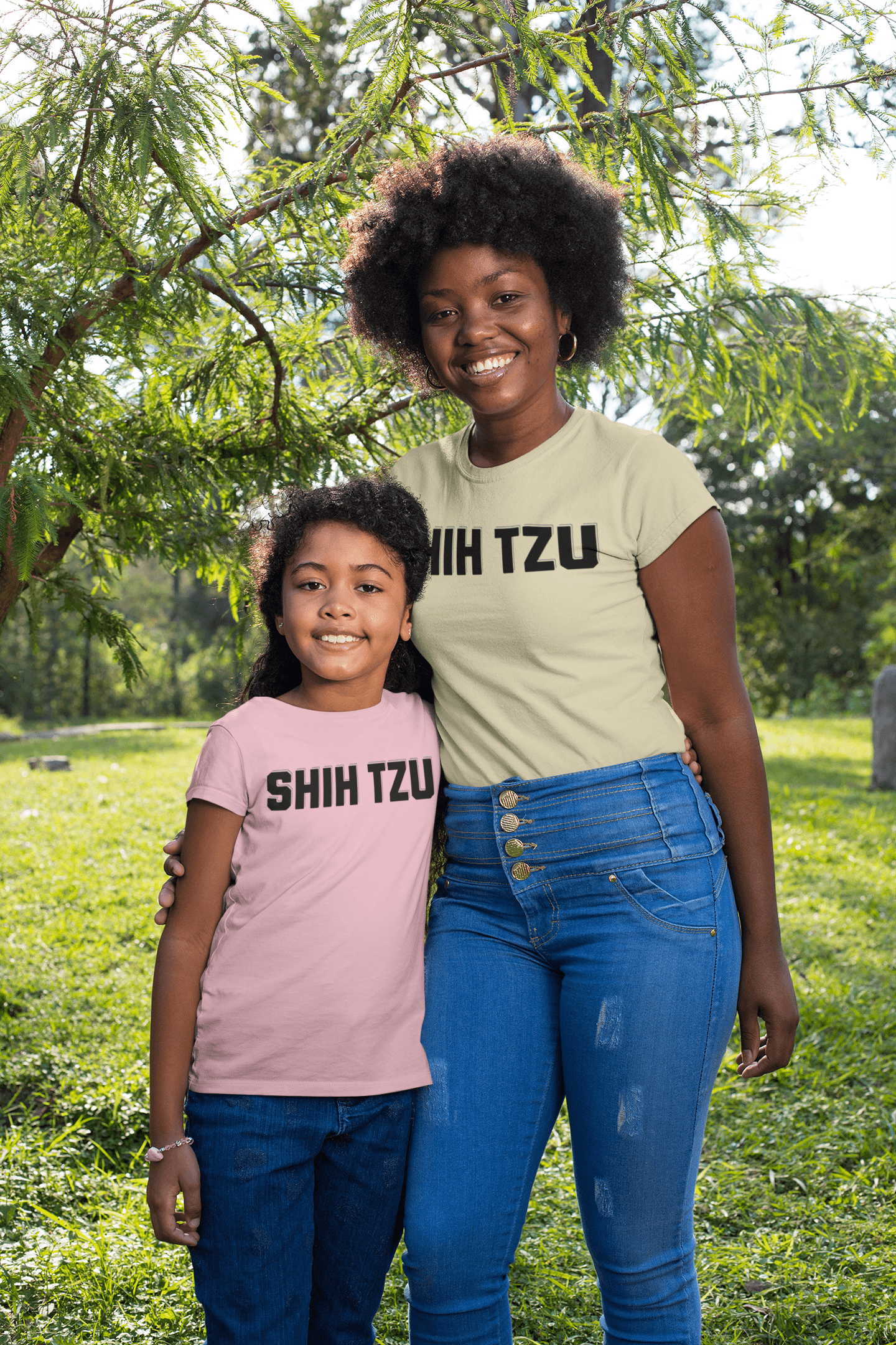 Shih Tzu Text Youth Shirt - Cute Gift for Sisters & Dog Lovers