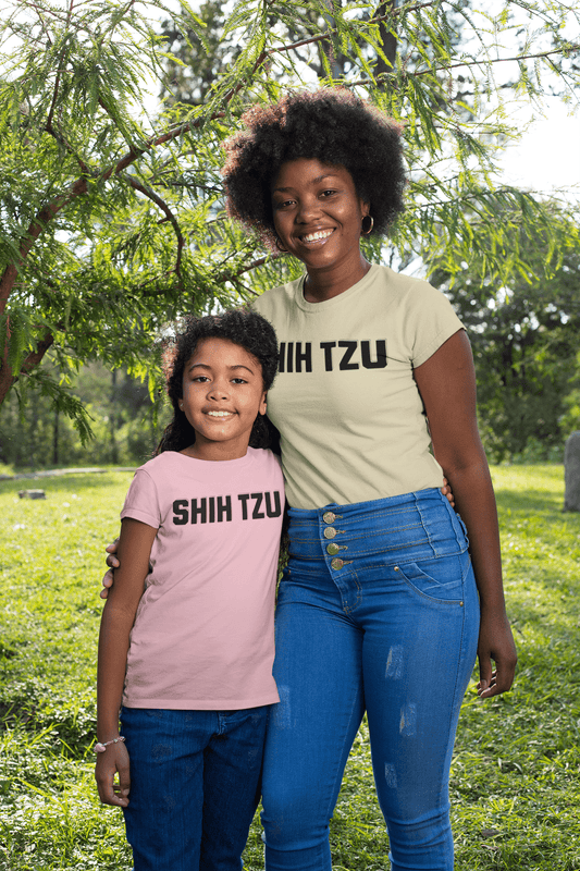 Shih Tzu Text Youth Shirt - Cute Gift for Sisters & Dog Lovers