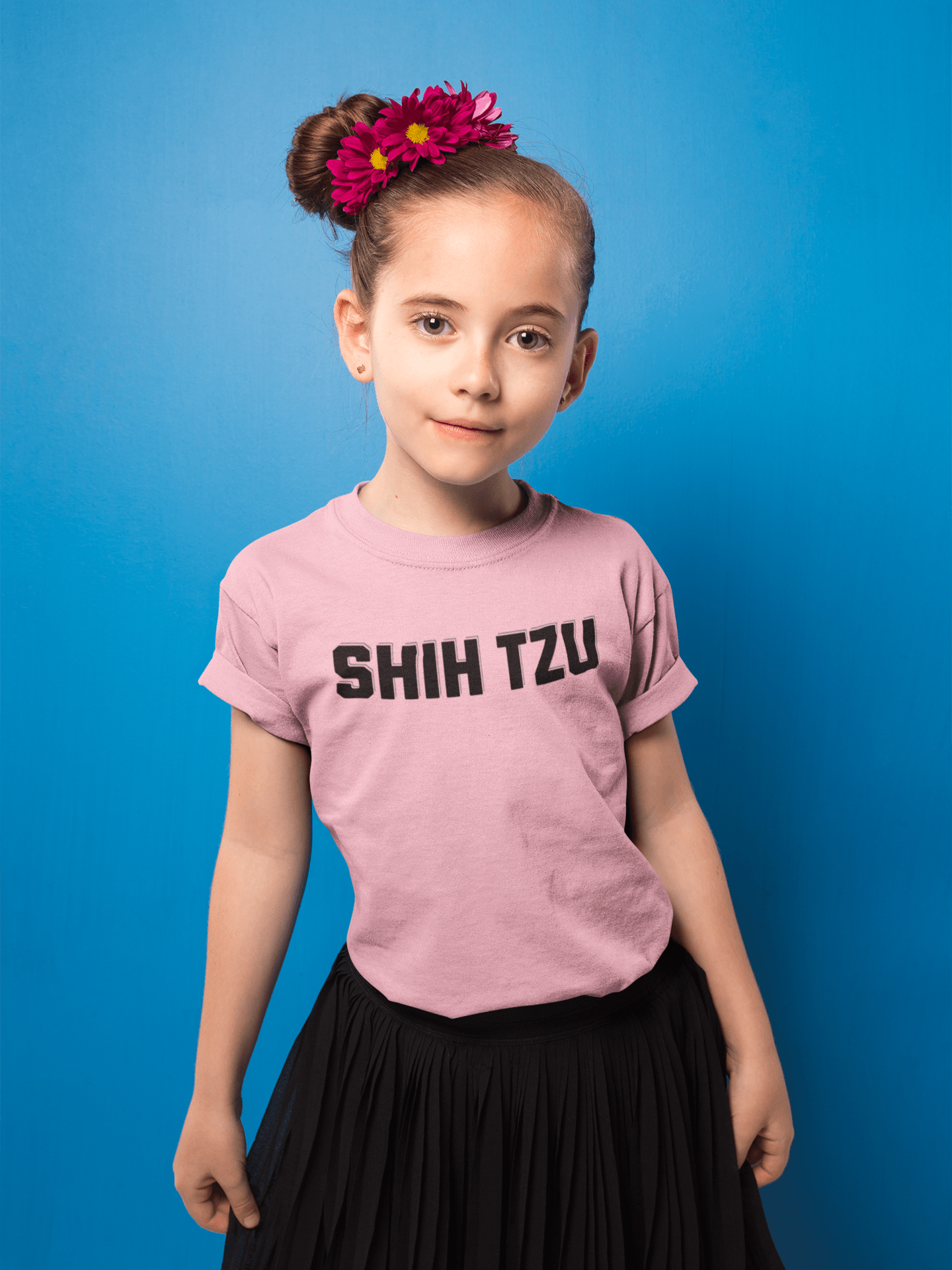Shih Tzu Text Youth Shirt - Cute Gift for Sisters & Dog Lovers