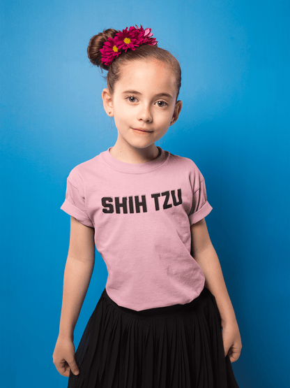 Shih Tzu Text Youth Shirt - Cute Gift for Sisters & Dog Lovers