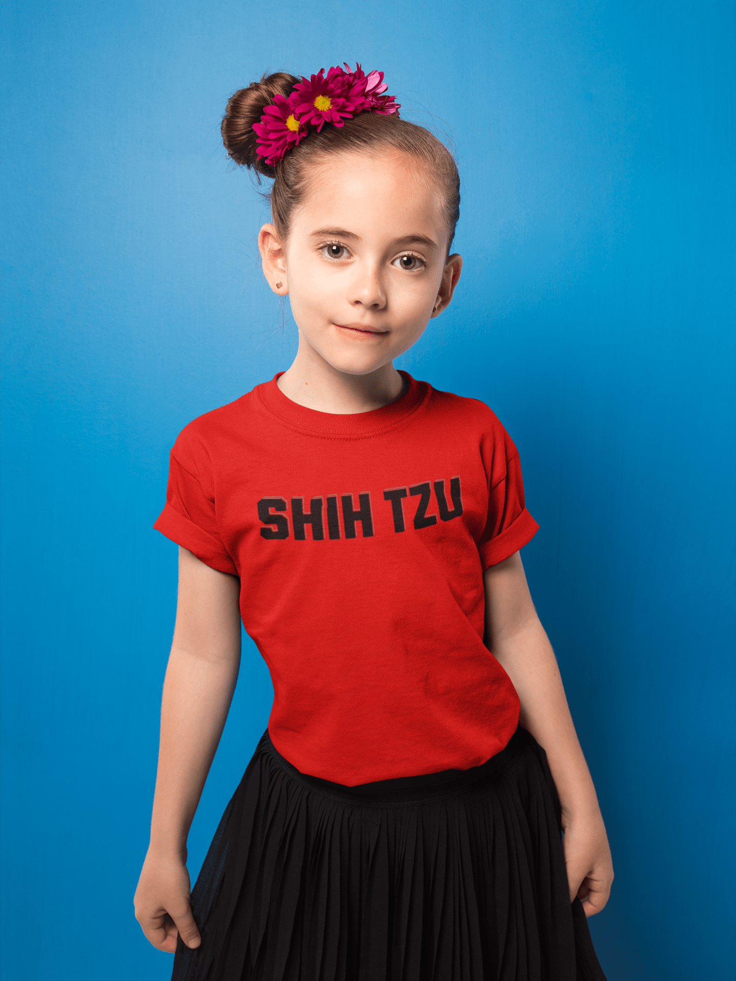 Shih Tzu Text Youth Shirt - Cute Gift for Sisters & Dog Lovers