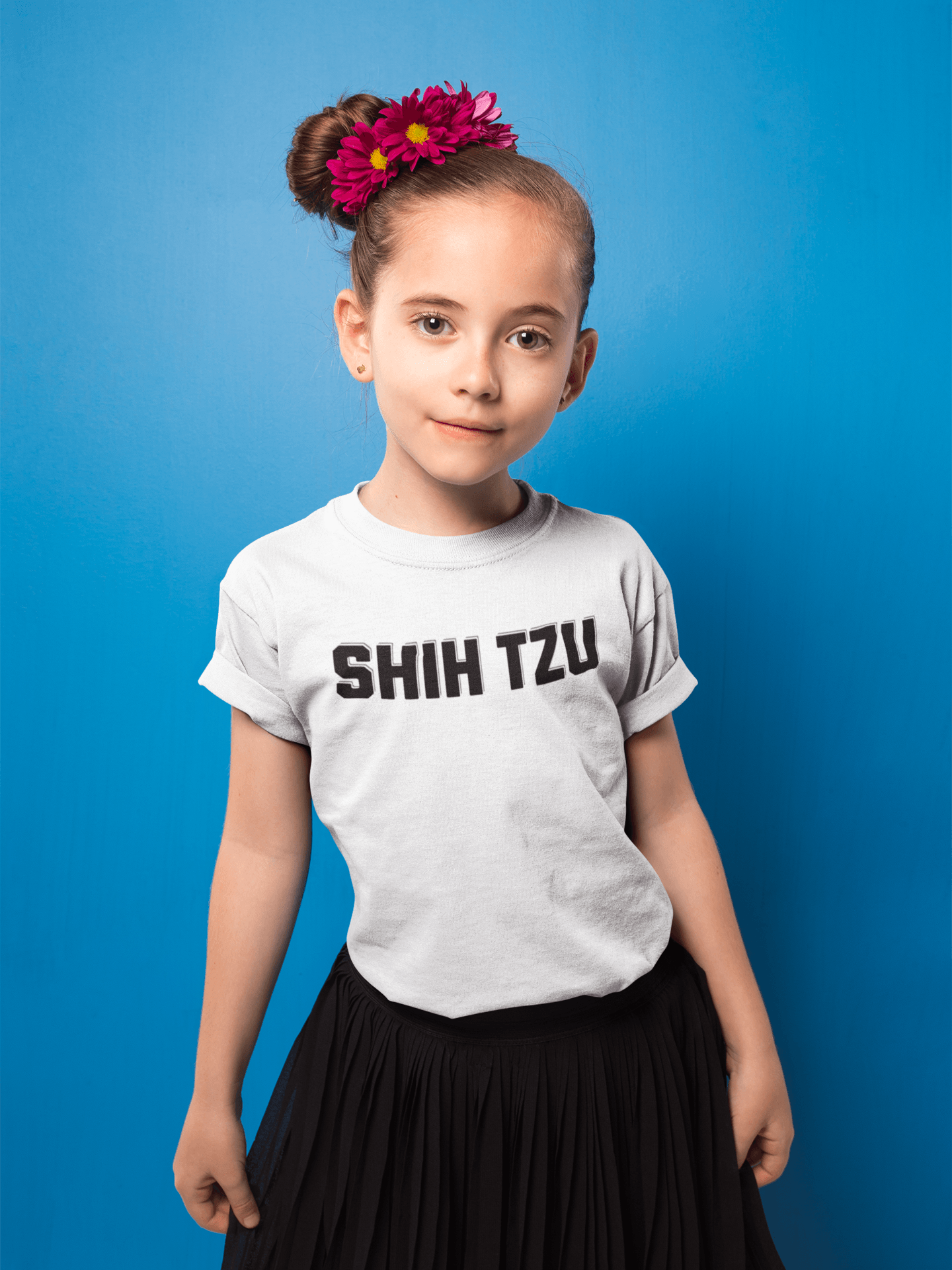 Shih Tzu Text Youth Shirt - Cute Gift for Sisters & Dog Lovers