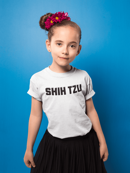 Shih Tzu Text Youth Shirt - Cute Gift for Sisters & Dog Lovers