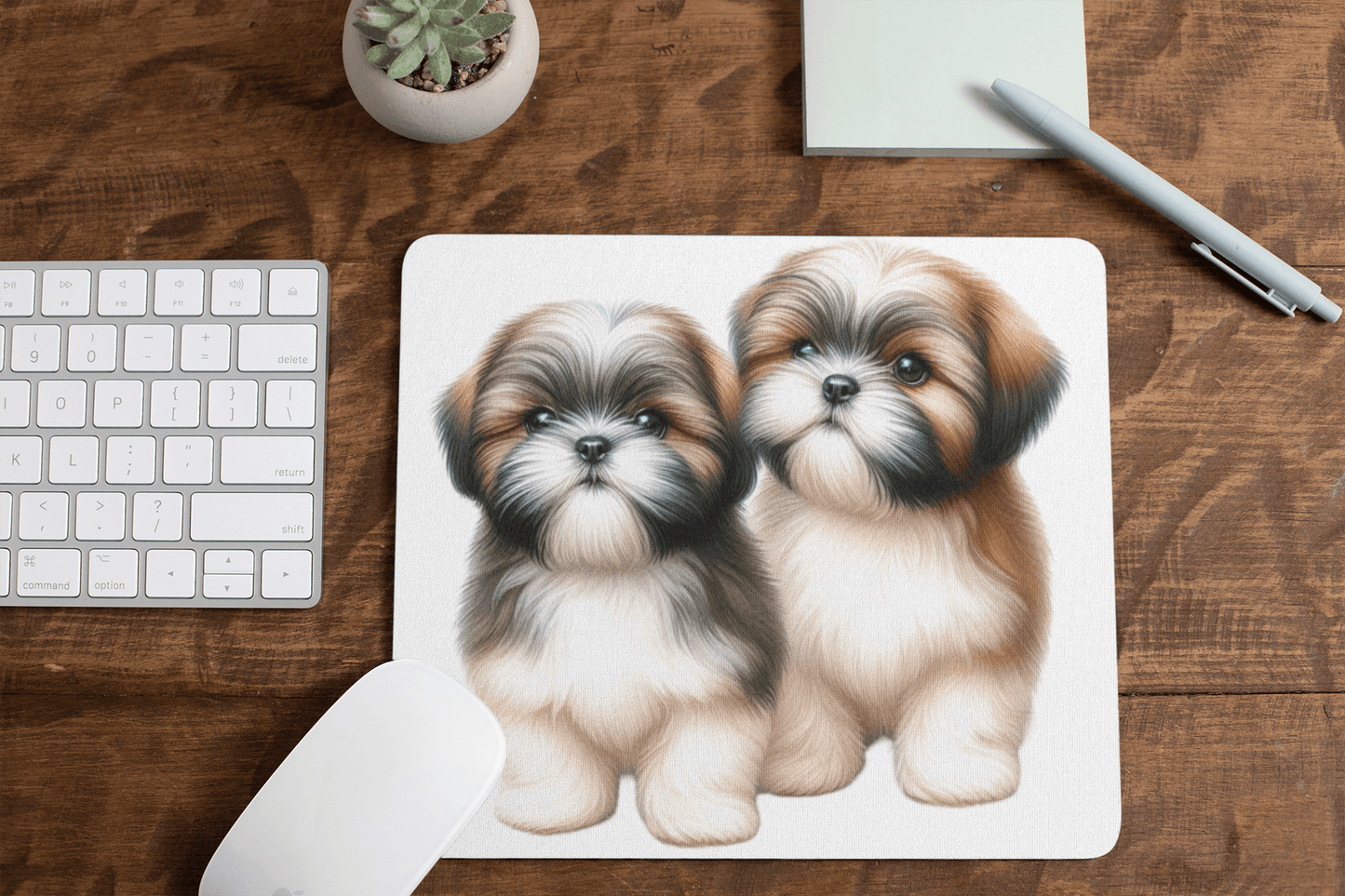 Two Babies Shih Tzu Mouse Pad - Shih Tzu Gifts