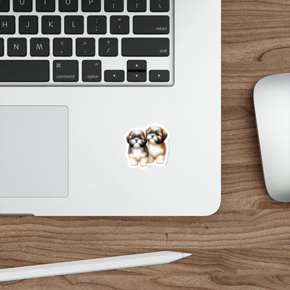 Two Babies Shih Tzu Die-Cut Stickers - Shih Tzu Gifts