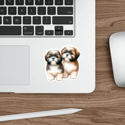 Two Babies Shih Tzu Die-Cut Stickers - Shih Tzu Gifts