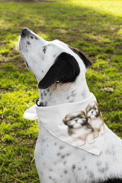 Two Babies Shih Tzu Pet Bandana - Shih Tzu Gifts