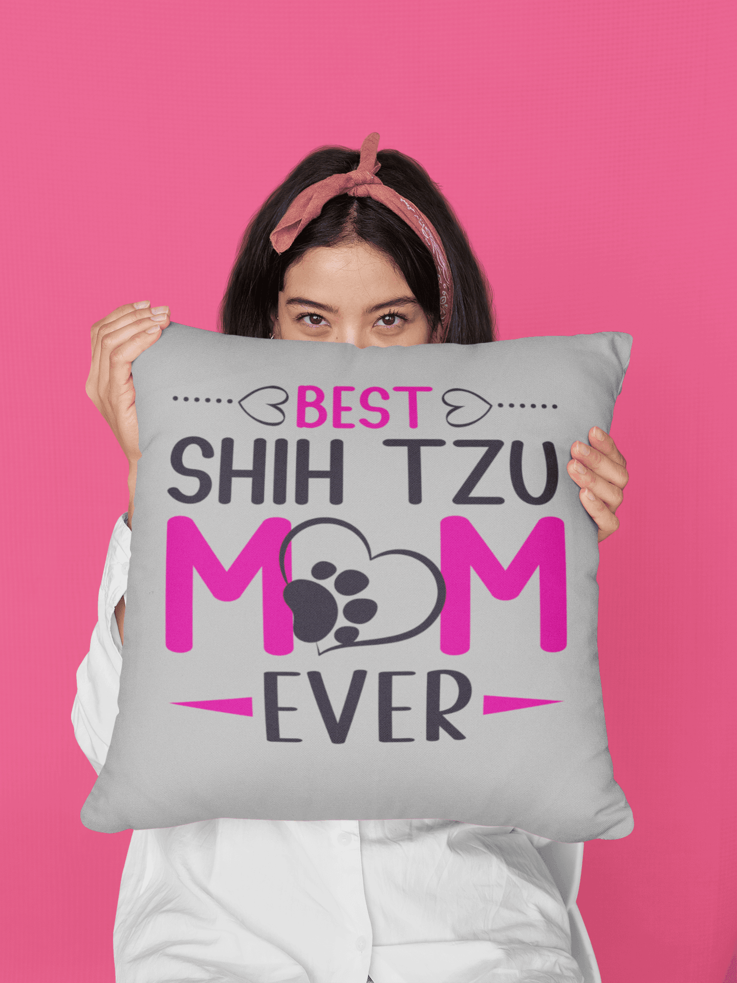 Best Shih Tzu Mom Ever Pillow - Shih Tzu Gifts