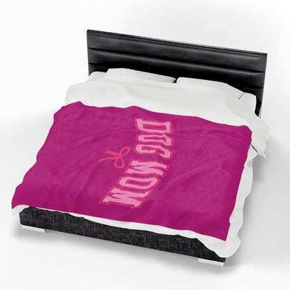 Dog Mom Blanket – Cozy & Soft Gift for Dog Lovers & Pet Moms