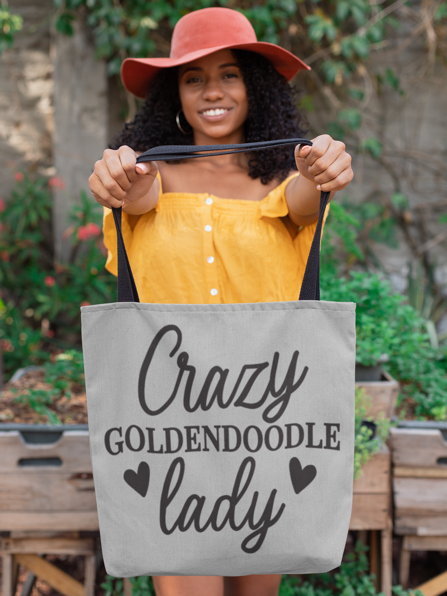Crazy Goldendoodle Lady Tote Bag – Cute Gift for Dog Moms