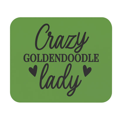 Crazy Goldendoodle Lady Mouse Pad – Fun Gift for Doodle Lovers