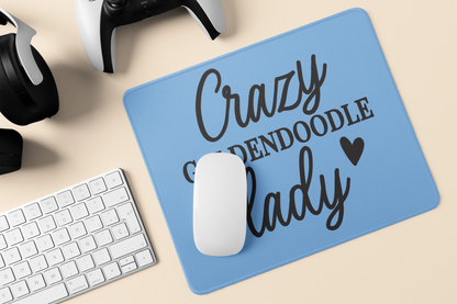 Crazy Goldendoodle Lady Mouse Pad – Fun Gift for Doodle Lovers
