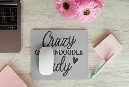 Crazy Goldendoodle Lady Mouse Pad – Fun Gift for Doodle Lovers