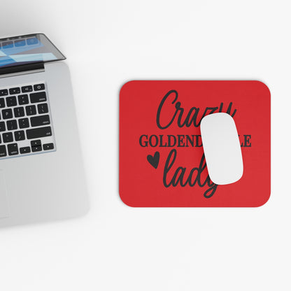 Crazy Goldendoodle Lady Mouse Pad – Fun Gift for Doodle Lovers