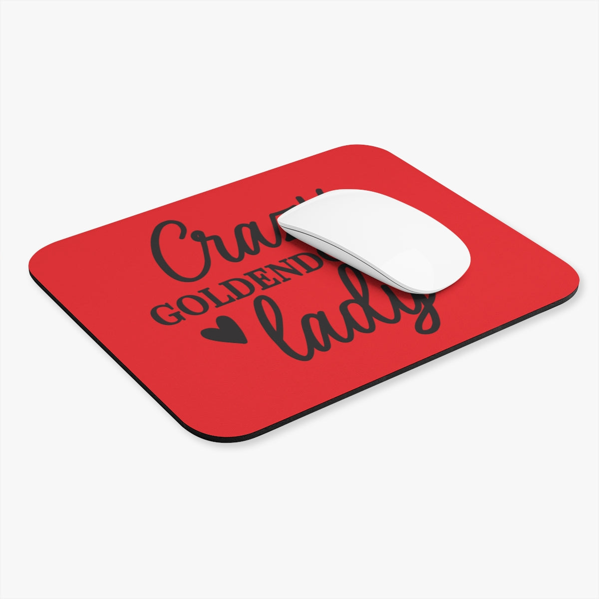 Crazy Goldendoodle Lady Mouse Pad – Fun Gift for Doodle Lovers