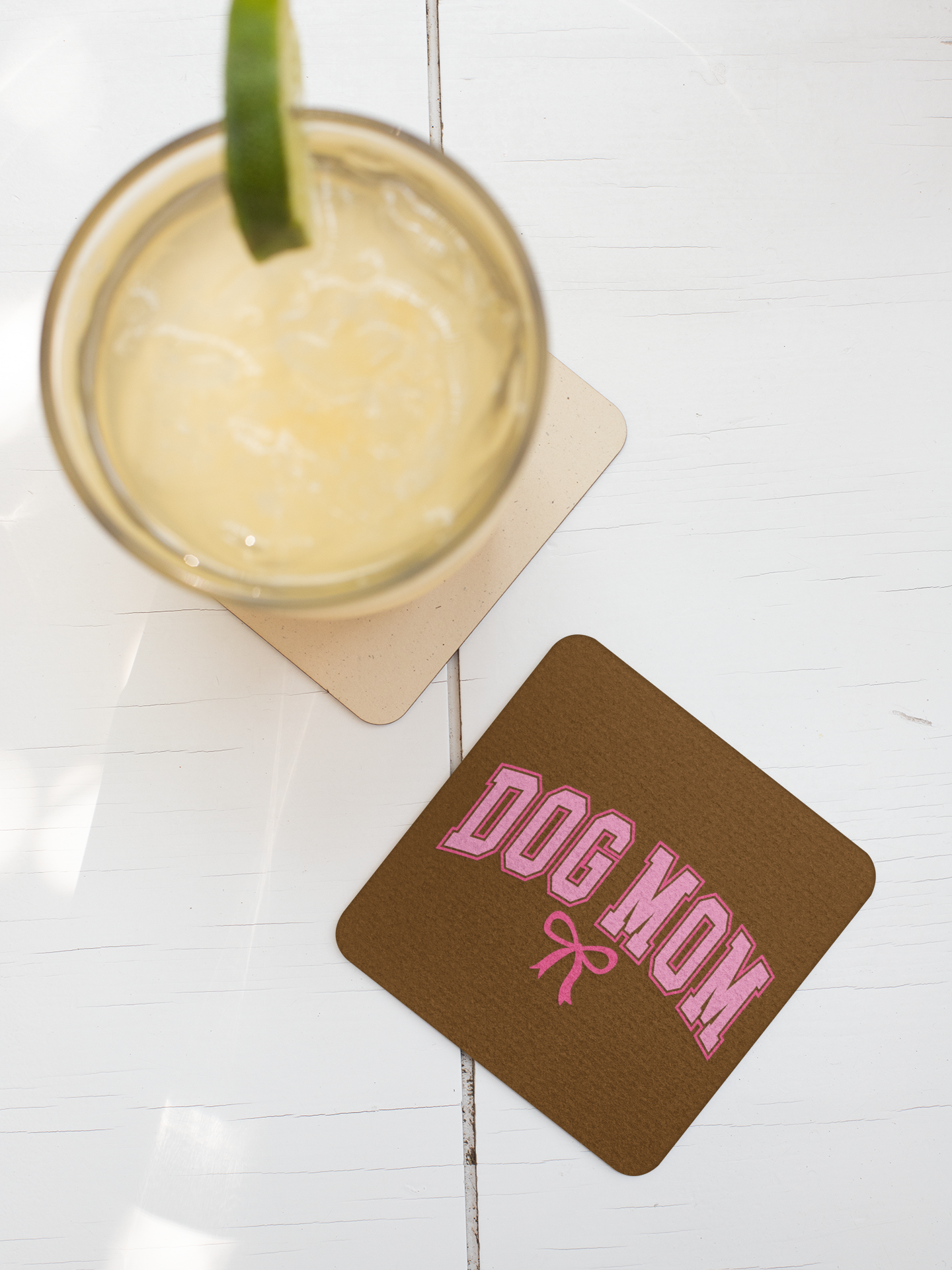 Dog Mom Coaster Set – Cute Gift for Dog Lovers & Pet Moms