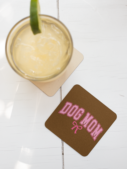 Dog Mom Coaster Set – Cute Gift for Dog Lovers & Pet Moms