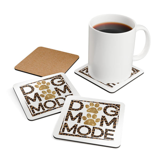 Dog Mom Mode Coaster Set – Cute Gift for Proud Dog Moms