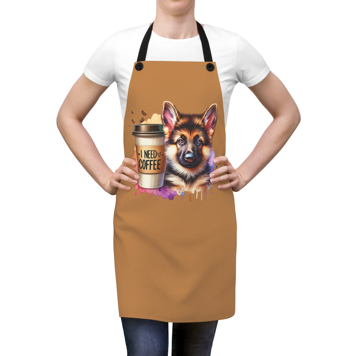 German Shepherd Coffee Apron – Gift for Dog & Coffee Lovers