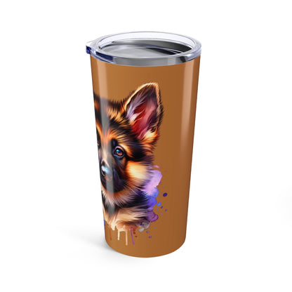 German Shepherd Coffee Tumbler - 20oz Stainless Steel Dog Lover Gift
