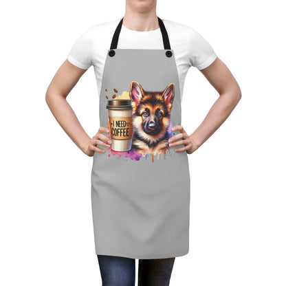 German Shepherd Coffee Apron – Gift for Dog & Coffee Lovers