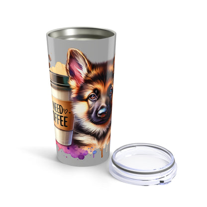 German Shepherd Coffee Tumbler - 20oz Stainless Steel Dog Lover Gift