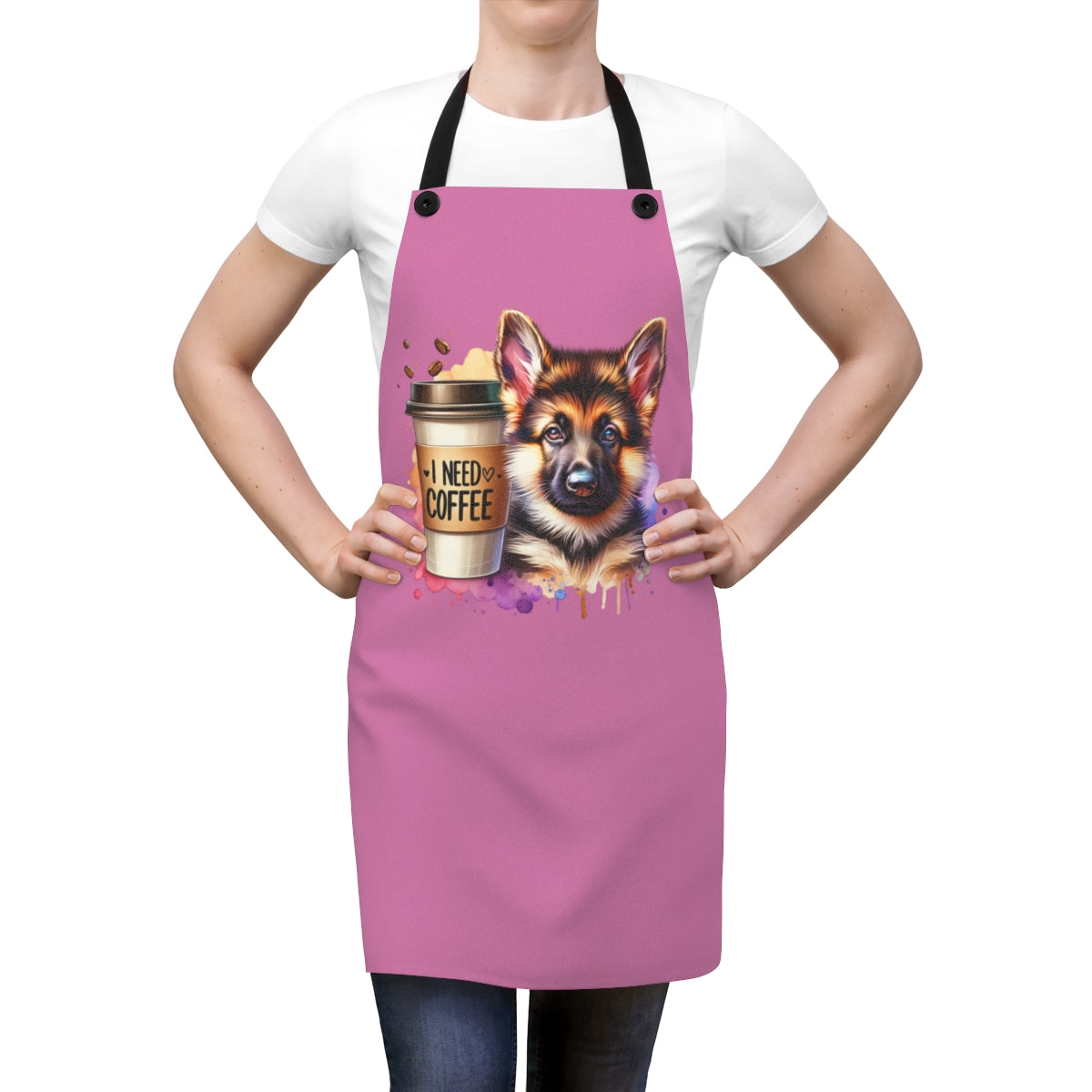 German Shepherd Coffee Apron – Gift for Dog & Coffee Lovers