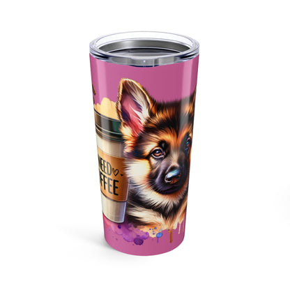 German Shepherd Coffee Tumbler - 20oz Stainless Steel Dog Lover Gift