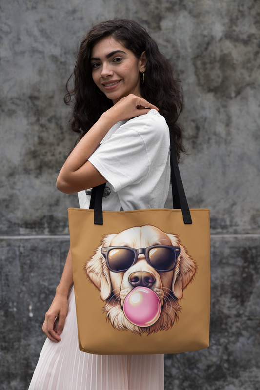 Golden-with-Gum-white-Tote Bag