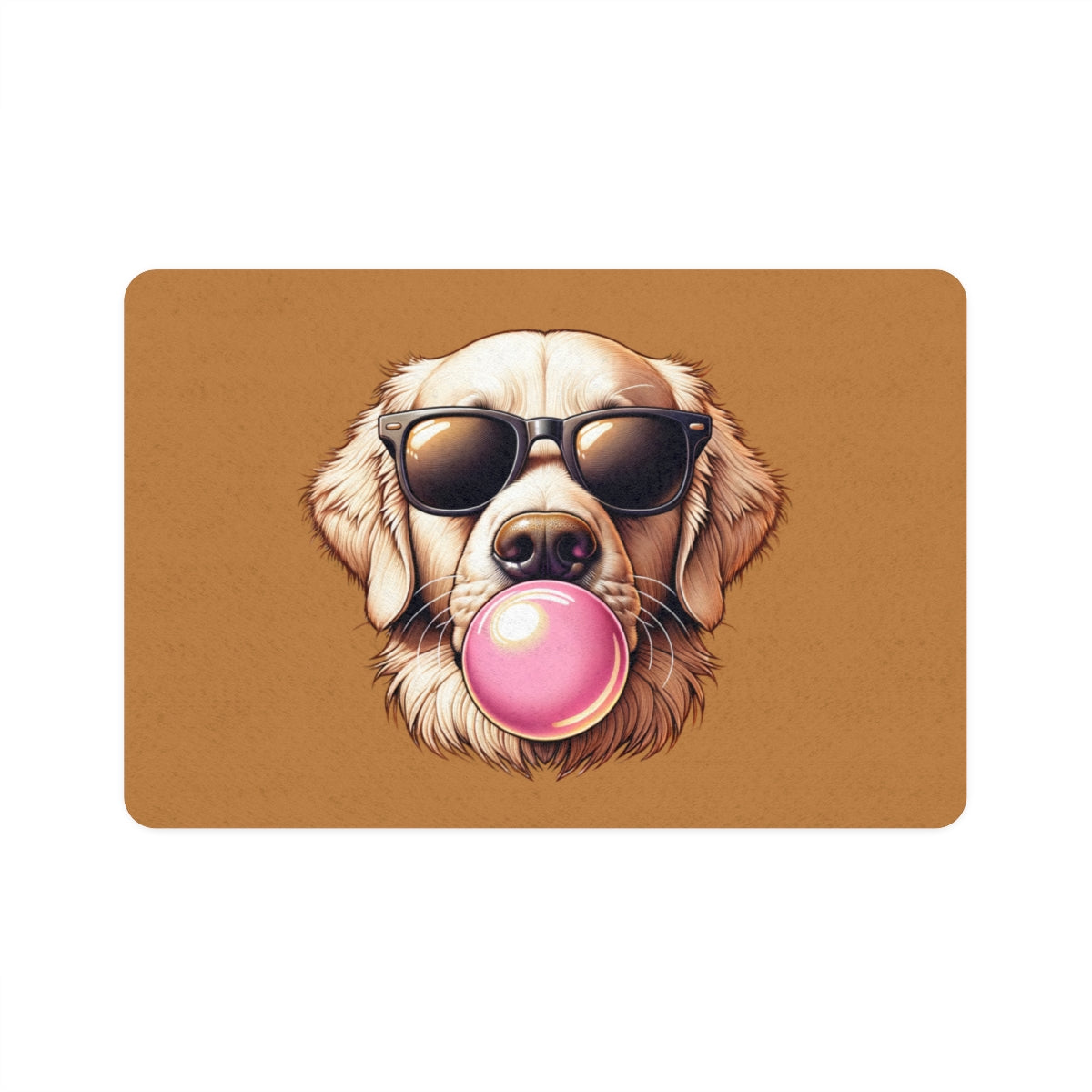 Golden-with-Gum- Pet Food Mat-white (12x18)