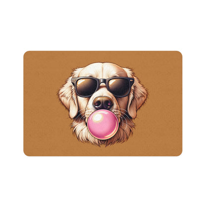 Golden-with-Gum- Pet Food Mat-white (12x18)