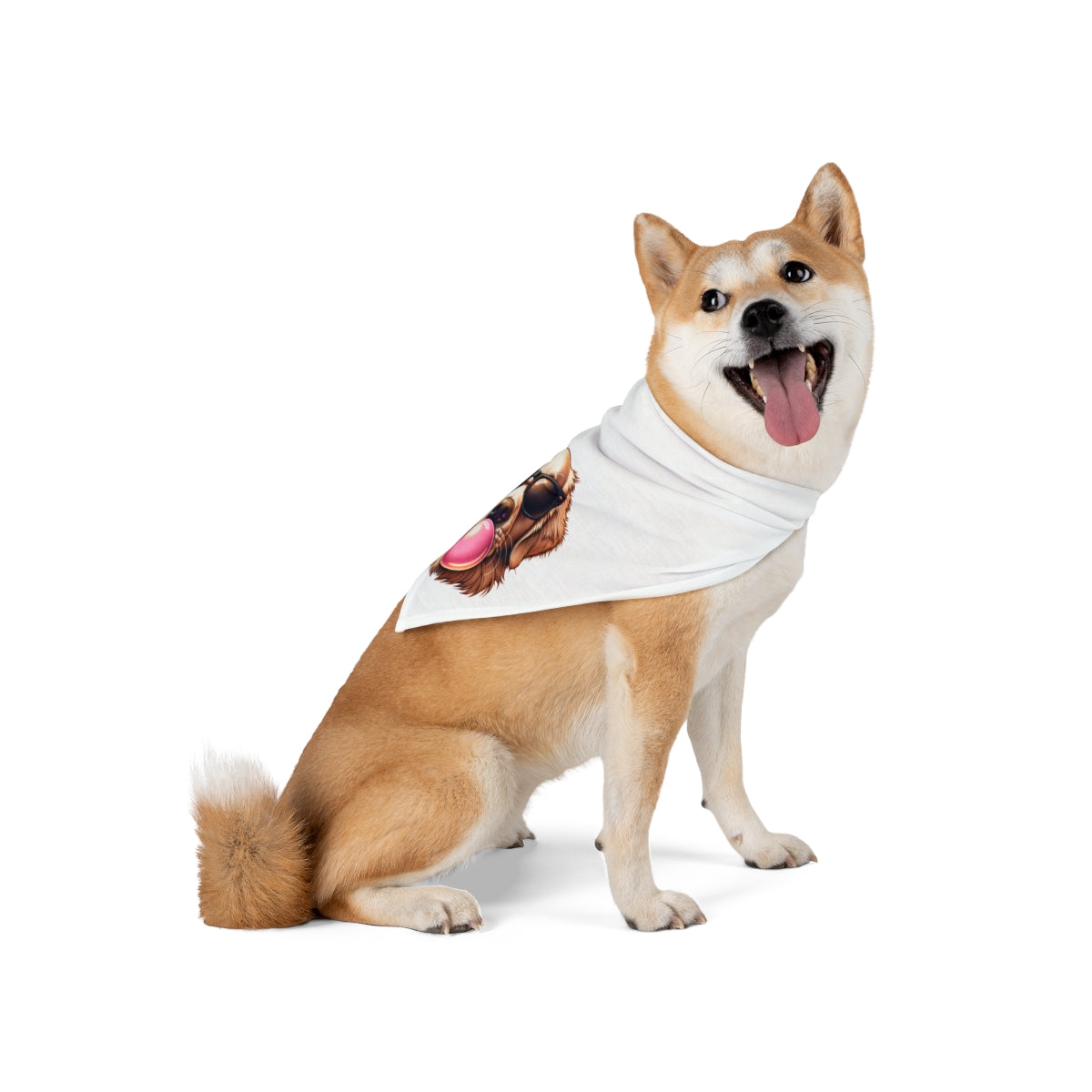 Golden-with-Gum--white-Pet Bandana