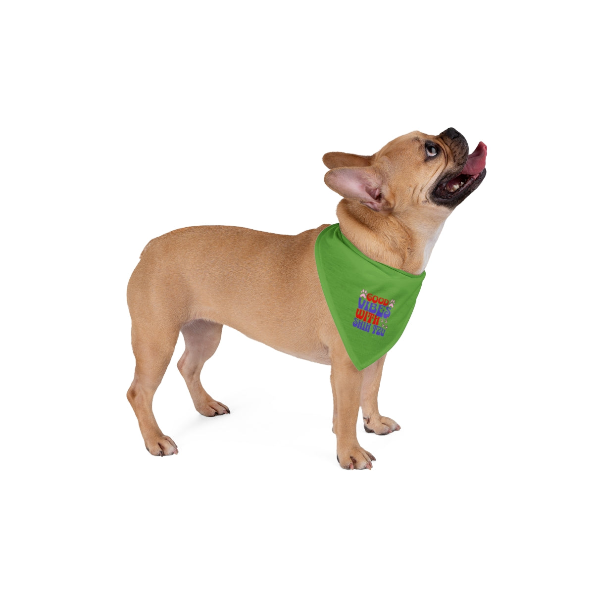 Good Vibes With Shih Tzu Dog Bandana – Stylish & Fun Pet Accessory