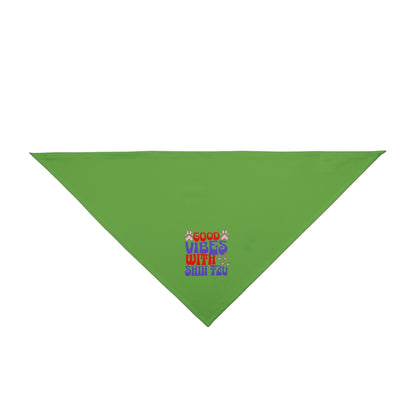 Good Vibes With Shih Tzu Dog Bandana – Stylish & Fun Pet Accessory