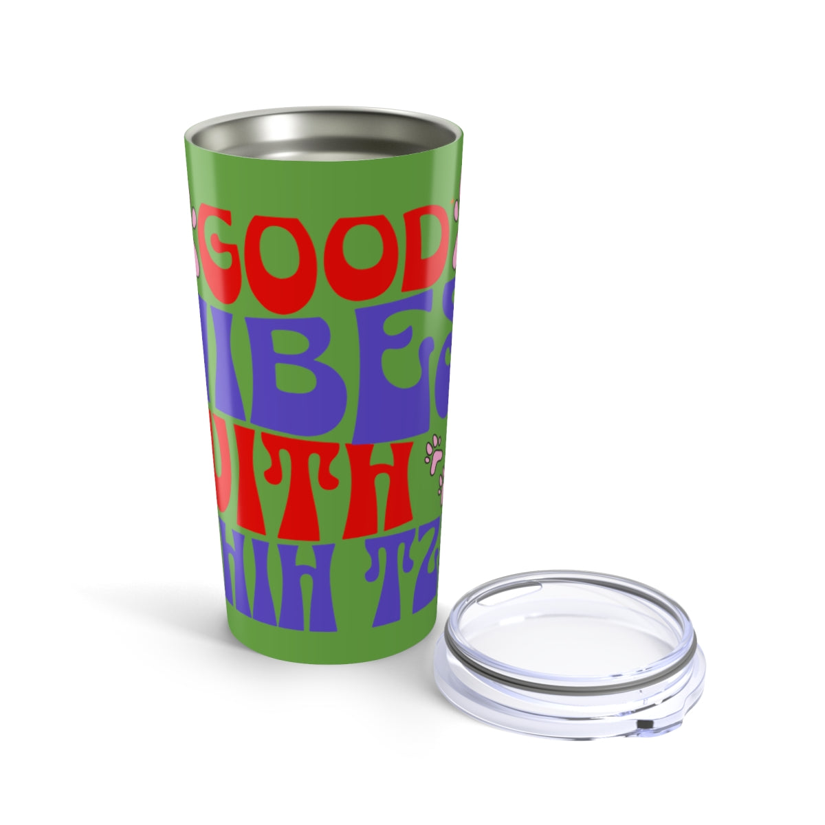 Good Vibes With Shih Tzu Tumbler - 20oz Insulated Cup for Dog Lovers
