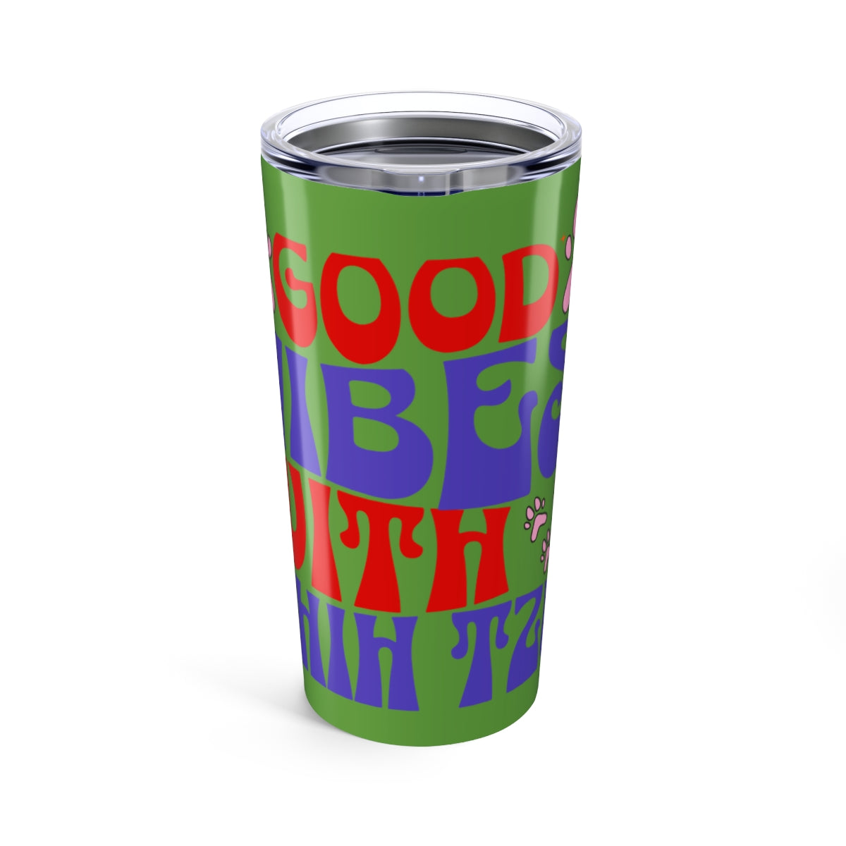 Good Vibes With Shih Tzu Tumbler - 20oz Insulated Cup for Dog Lovers